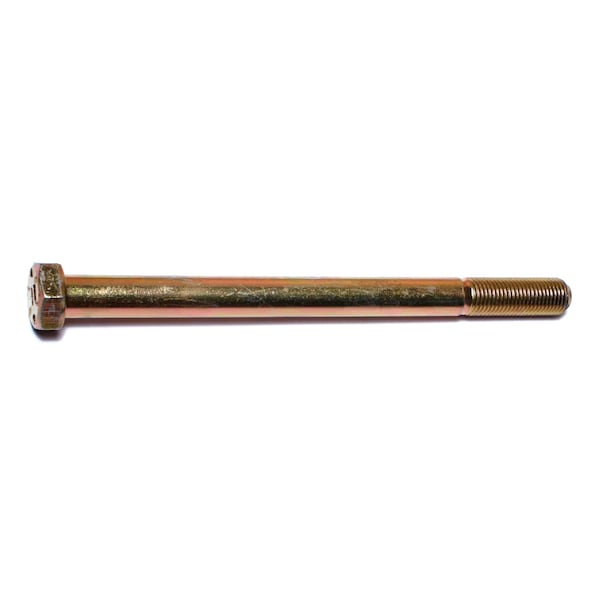 Midwest Fastener Grade 8, 3/8"-24 Hex Head Cap Screw, Zinc Yellow Steel, 5 in L, 25 PK 00869 - main